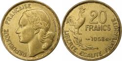 World Coins - France, 20 Francs, Guiraud, 1953, Paris, Cupro-Aluminium,
