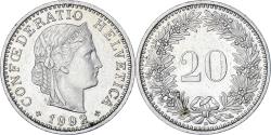 World Coins - Coin, Switzerland, 20 Rappen, 1992