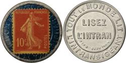 World Coins - Coin, France, Lisez L'Intran, 10 Centimes, Timbre-Monnaie, , Aluminium