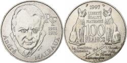 World Coins - France, 100 Francs, André Malraux, 1997, Pessac, Silver,