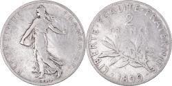 World Coins - Coin, France, Semeuse, 2 Francs, 1899, Paris, , Silver, KM:845.1