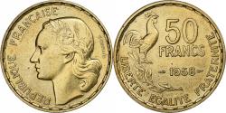 World Coins - France, 50 Francs, Guiraud, 1958, Paris, Cupro-Aluminium,