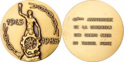 World Coins - France, Medal, 40 Ans, Libération des Camps Nazis du Travail Forcé, 1985