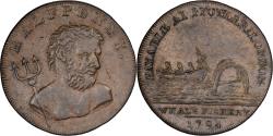 World Coins - United Kingdom, Halfpenny Token, Whale Fishery, 1794, Bronze,