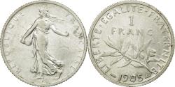 World Coins - Coin, France, Semeuse, Franc, 1905, Paris, , Silver, KM:844.1