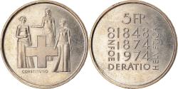 World Coins - Coin, Switzerland, Révision de la Constitution, 5 Francs, 1974,
