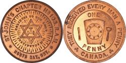 World Coins - Canada, Token, Masonic, North Bay, St John's, Chapter Penny, , Copper