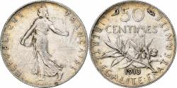 World Coins - France, Semeuse, 50 Centimes, 1913, Paris, , Silver, KM:854,Gadoury 420