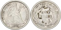 Us Coins - United States, Dime, Seated Liberty Dime, 1874, Philadelphia, Silver,