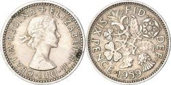 World Coins - Coin, Great Britain, 6 Pence, 1959