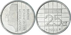 World Coins - Coin, Netherlands, 25 Cents, 1993
