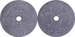 World Coins - Belgium, Leopold III, 5 Centimes, 1943, Brussels, Zinc, , KM:123