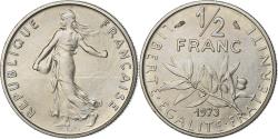 World Coins - France, 1/2 Franc, Semeuse, 1973, Paris, Chouette, Nickel,
