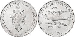 World Coins - Vatican, Paul VI, 10 Lire, 1974 / Anno XII, Rome, Aluminum, , KM:119
