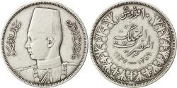 World Coins - Coin, Egypt, Farouk, 10 Piastres, 1937, , Silver, KM:367