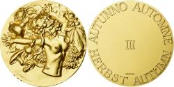 World Coins - France, Medal, La Cinquième Saison, Automne, Gilt Bronze, Nino Ferrari