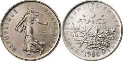 World Coins - France, 5 Francs, Semeuse, 1980, Pessac, Copper-nickel, , Gadoury:771