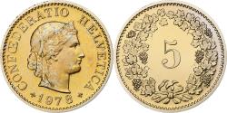 World Coins - Switzerland, 5 Rappen, Libertas, 1978, Bern, Proof, Copper-nickel, , KM:26