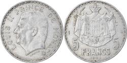 World Coins - Coin, Monaco, Louis II, 5 Francs, 1945, Paris, , Aluminum, KM:122