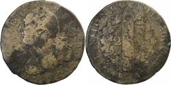 World Coins - France, Louis XVI, 2 sols François, 1792 / AN 4, Paris, Bell metal,