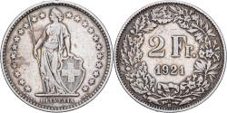 World Coins - Switzerland, 2 Francs, 1921, Bern, Silver, , KM:21