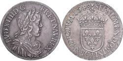 World Coins - France, Louis XIV, 1/2 Écu à la mèche longue, 1648, Paris, Silver,