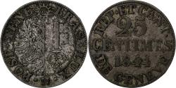 World Coins - Canton of Geneva, 25 Centimes, 1844, Billon, , KM:129