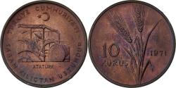 World Coins - Turkey, 10 Kurus, 1971, Istanbul, Bronze, , KM:898.1