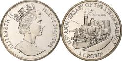 World Coins - Isle of Man, Elizabeth II, Crown, 125th Anniversary of the Steam Railway, 1998