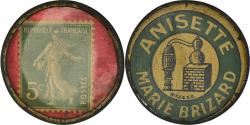 World Coins - Coin, France, Anisette, Marie Brizard, 5 Centimes, Timbre-Monnaie,