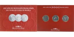 World Coins - France, Coffret 3x 5 Francs, 2000 Ans de Monnaies Françaises (1/3), 2000
