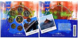 World Coins - France, Set 1 ct. - 2 Euro + Medal, French Euro Souvenir set, BU, 2003, MDP