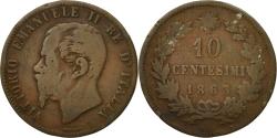 World Coins - Coin, Italy, Vittorio Emanuele II, 10 Centesimi, 1863, , Copper