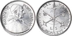 World Coins - Coin, VATICAN CITY, Paul VI, 5 Lire, 1967, , Aluminum, KM:94