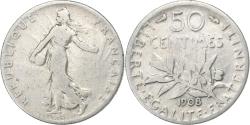 World Coins - France, 50 Centimes, Semeuse, 1908, Paris, Silver, , Gadoury:420