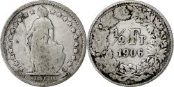 World Coins - Switzerland, 1/2 Franc, 1906, Bern, Silver, , KM:23