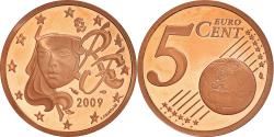 World Coins - France, 5 Euro Cent, 2009, Paris, BE, , Copper Plated Steel, Gadoury:3
