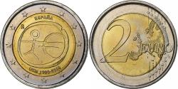 World Coins - Spain, 2 Euro, european monetary union 10 th anniversary, 2009, Madrid,