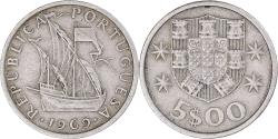 World Coins - Coin, Portugal, 5 Escudos, 1969