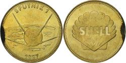 World Coins - France, Token, Collection Shell, Sputnik 1, Bronze-Aluminium,