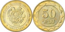 World Coins - Armenia, 50 Dram, 2003, Brass plated steel, , KM:94