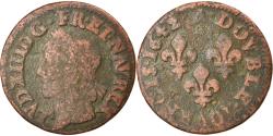 World Coins - Coin, France, Louis XIII, Double tournois de Warin, tête à gauche, Double
