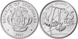 World Coins - Seychelles, 25 Cents, 2021, Stainless Steel,