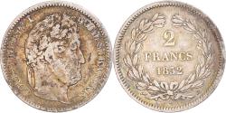 World Coins - Coin, France, Louis-Philippe, 2 Francs, 1832, Strasbourg, EF(40-45), Silver