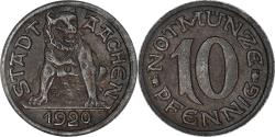 World Coins - Coin, Germany, Stadt Aachen, Notmünze, Aachen, 10 Pfennig, 1920,