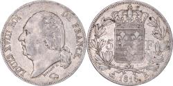 World Coins - Coin, France, Louis XVIII, 5 Francs, 1816, Rouen, , Silver, KM:711.2