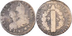 World Coins - Coin, France, 2 sols François, 1792 / AN 4, Arras, , Métal de cloche