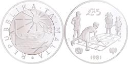 World Coins - Coin, Malta, 5 Pounds, 1981, , Silver, KM:53