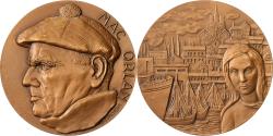 World Coins - France, Medal, Mac Orlan, Bronze, Torcheux,