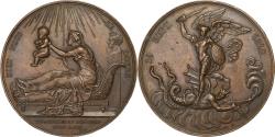 World Coins - France, Medal, Birth of the Duke of Bordeaux, 1820, Bronze, Gayrard,